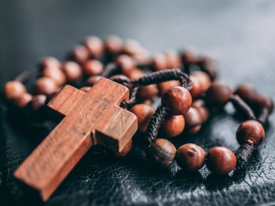 beaded brown rosary
