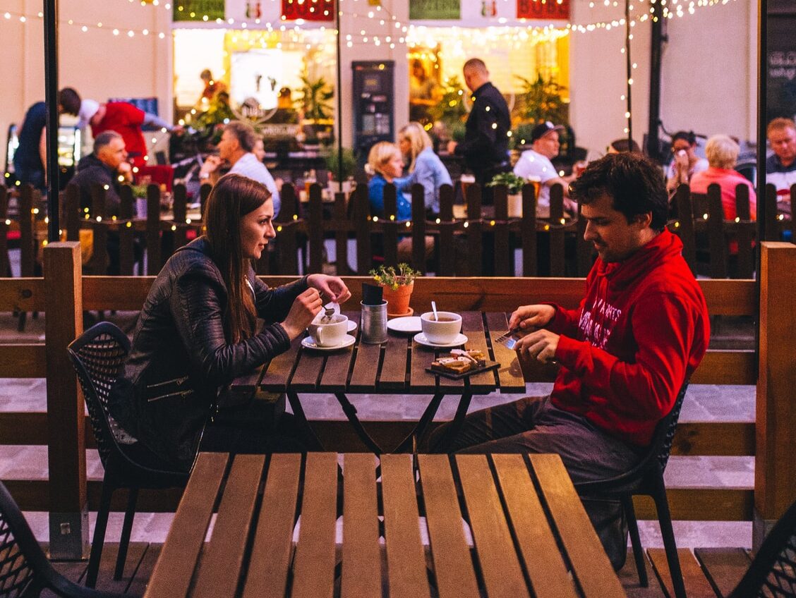 couple dining out