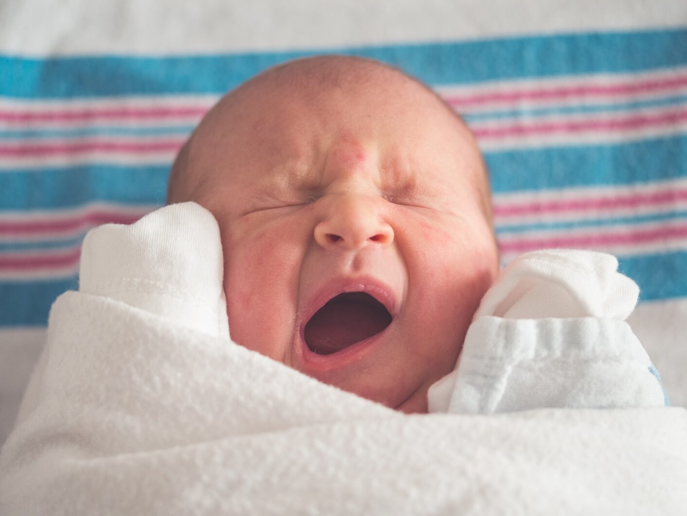 baby yawning