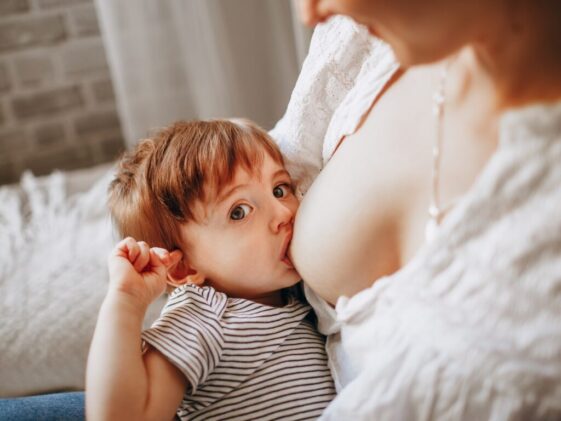Woman Breastfeeding Her Baby