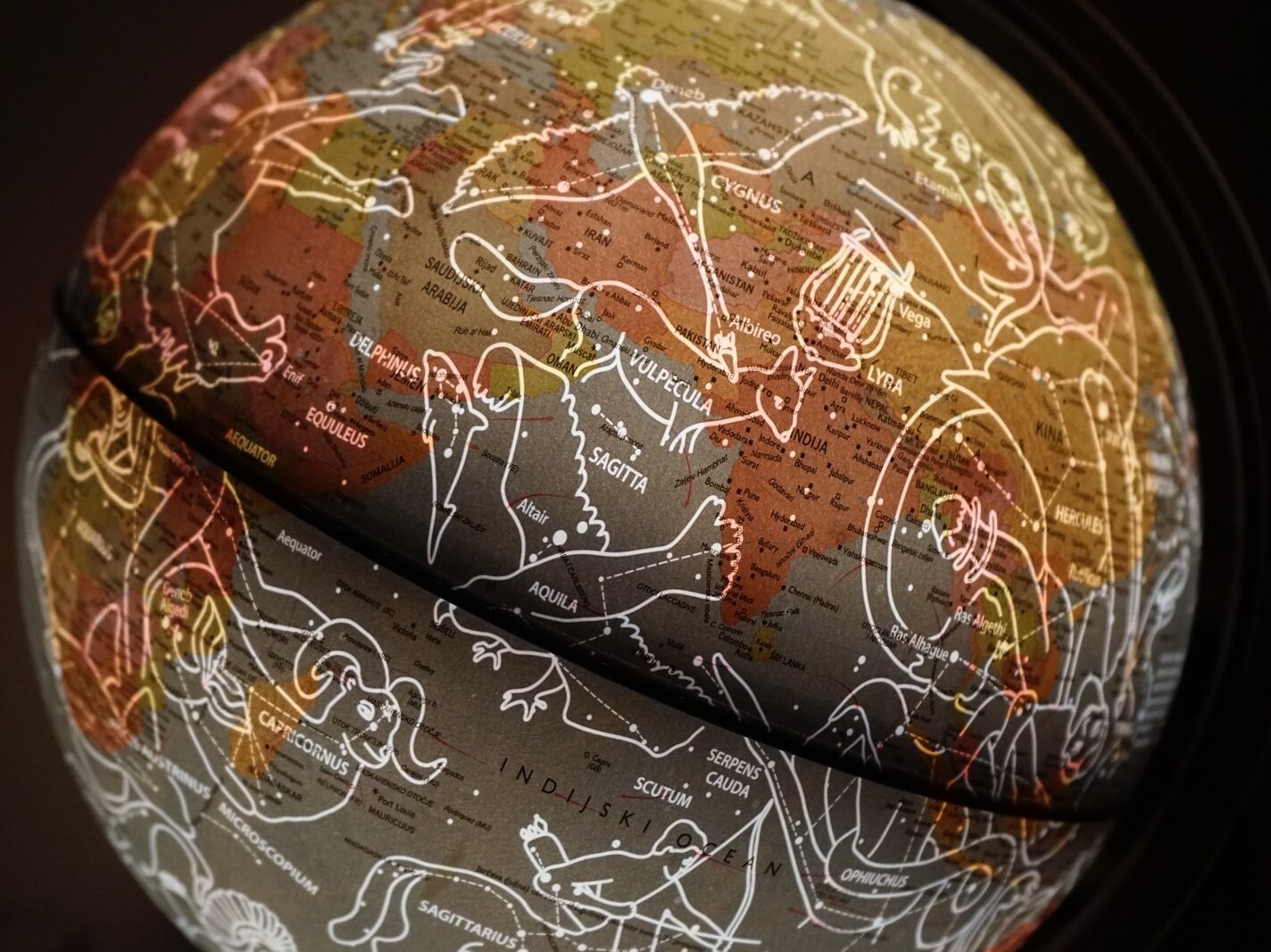 brown and white printed textile