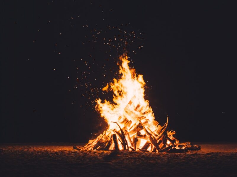 photography of burning camp fire