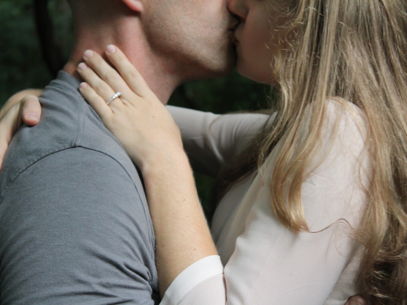 Man and Woman Kissing