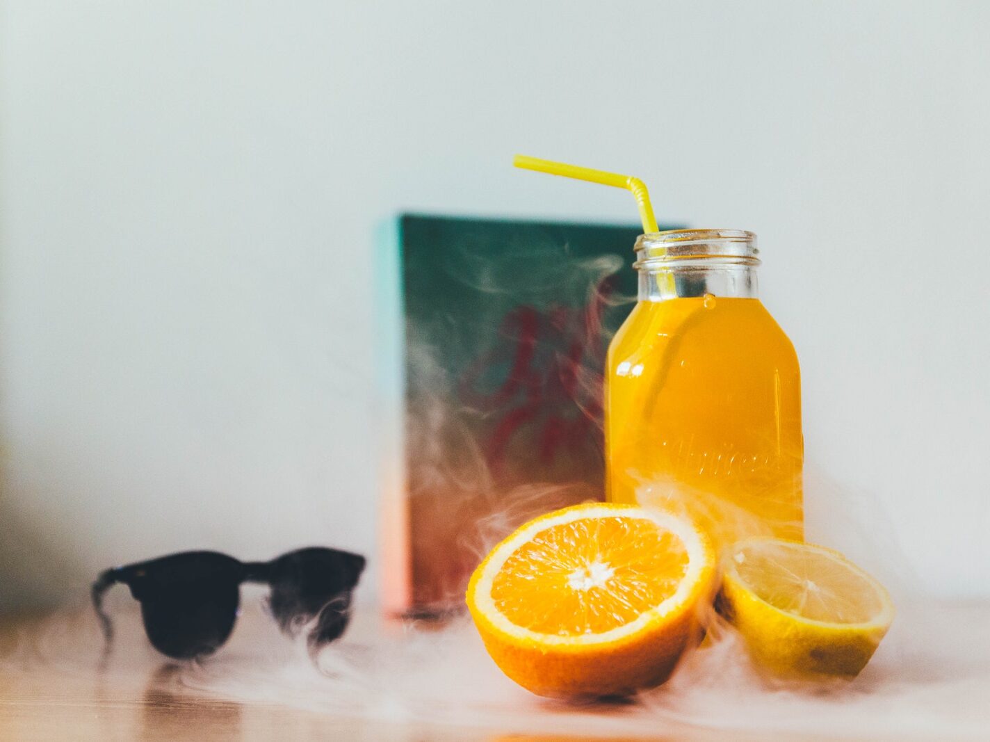 Sliced Lemon and Orange