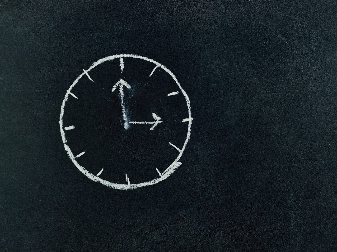 Analog Clock Sketch in Black Surface