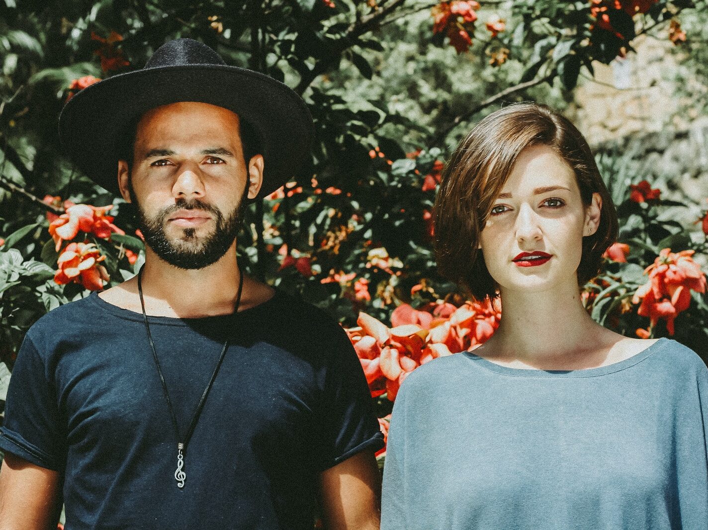 woman and man standing next each others