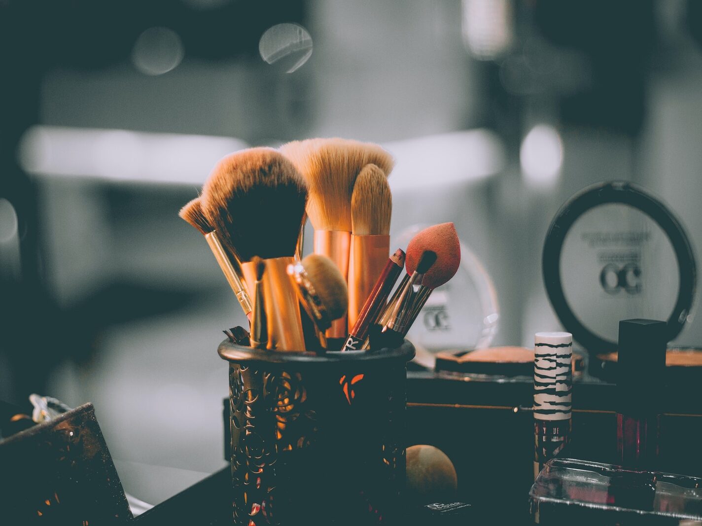 assorted make-up brushes closed up photography