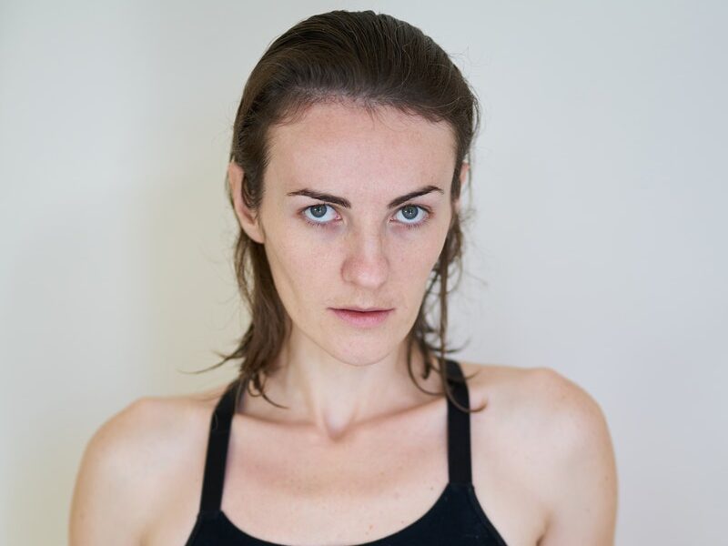 Woman in Black Sports Bra