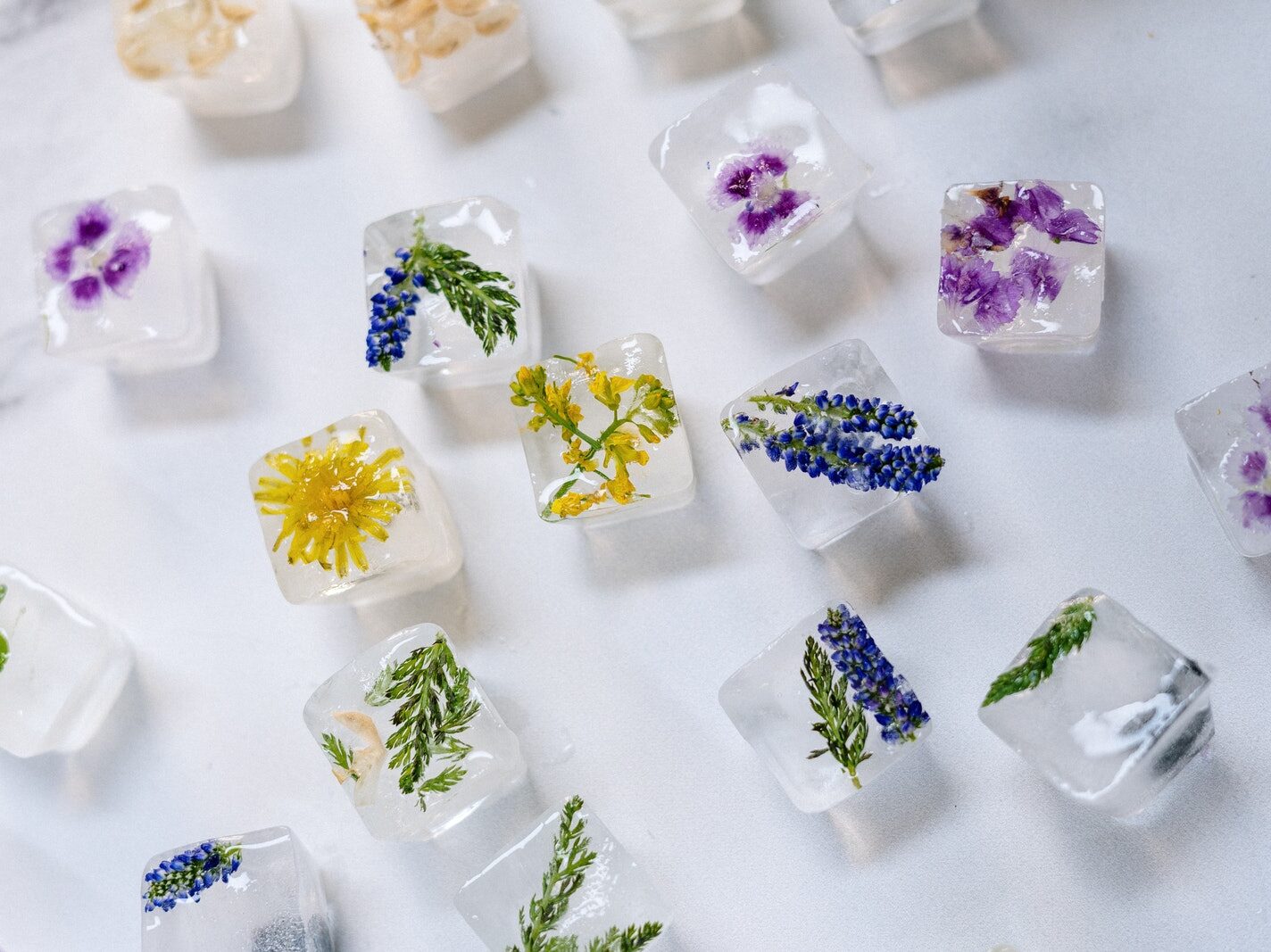 White Yellow and Purple Ice Cream