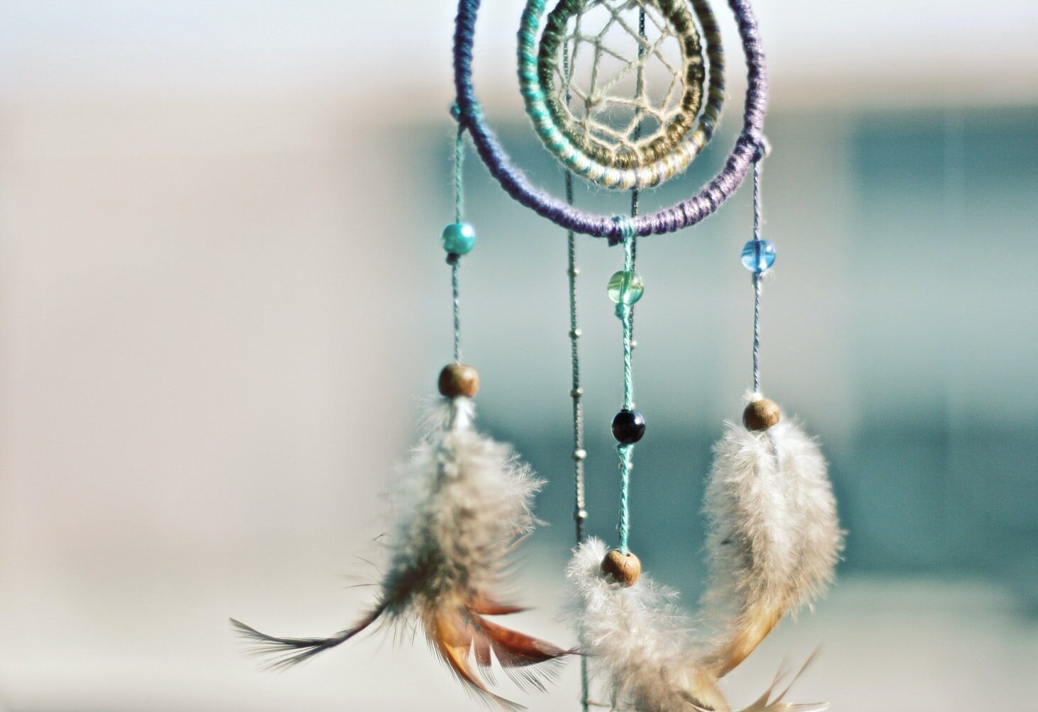 selective focus photography of multicolored dream catcher