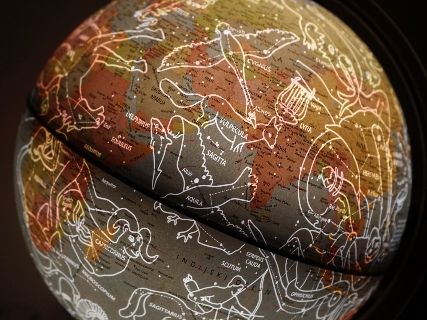 brown and white printed textile