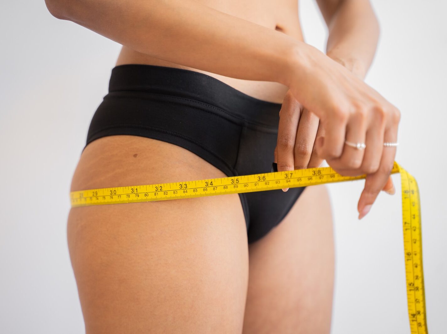 topless woman with black panty