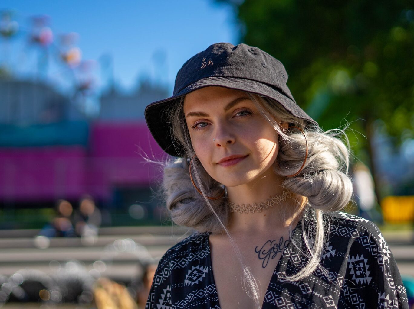 Close-Up Photo of Woman Wearing Bucket Hat