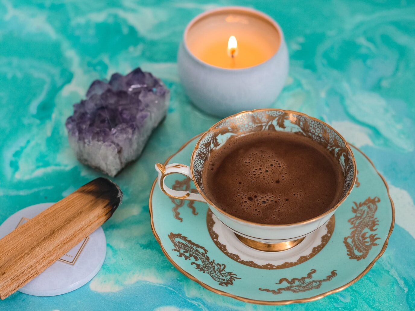 mug with brown coffee inside