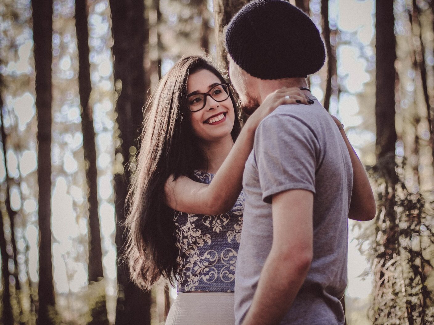 woman wearing black framed eyeglasses