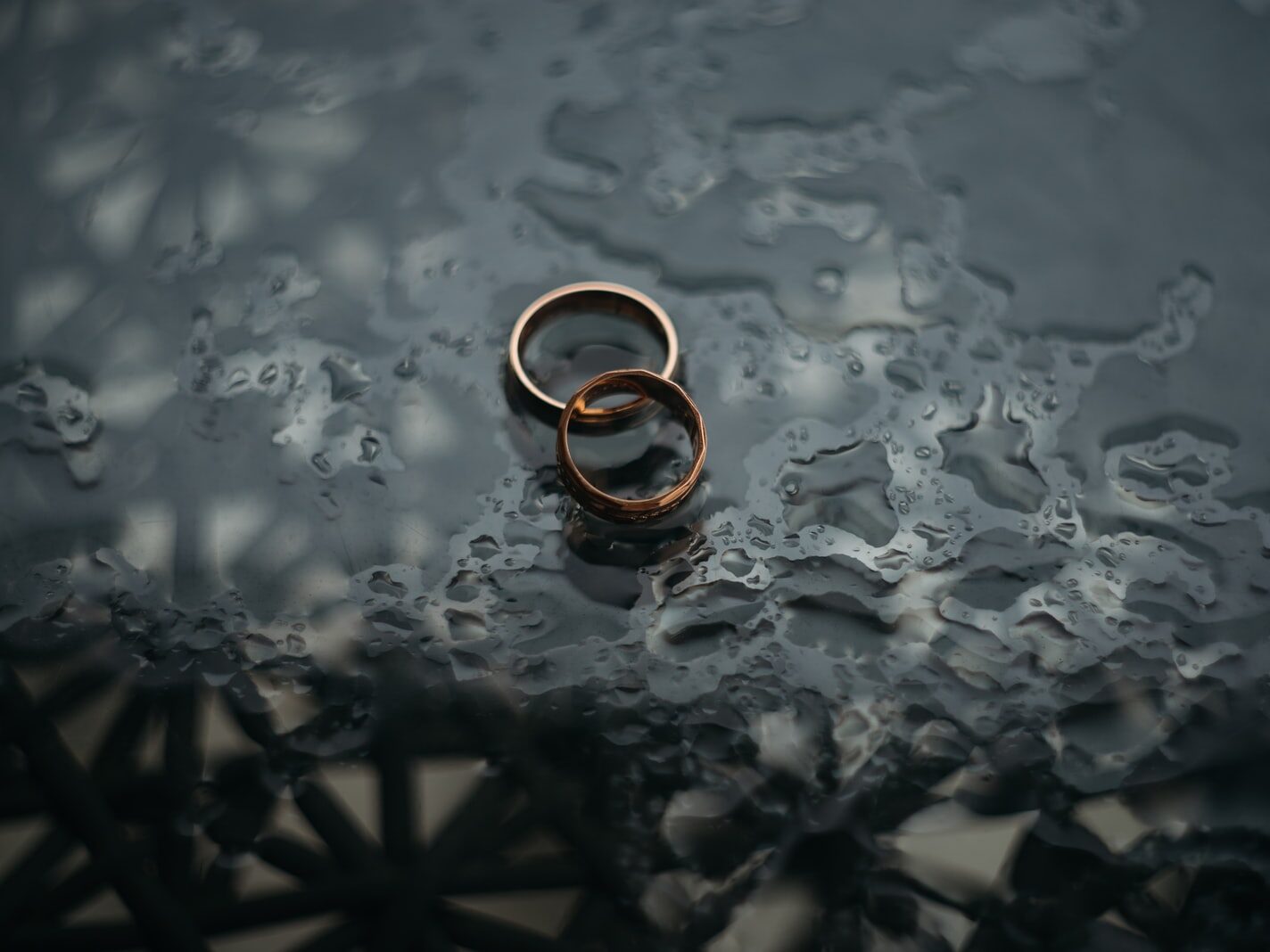 two bronze-colored rings