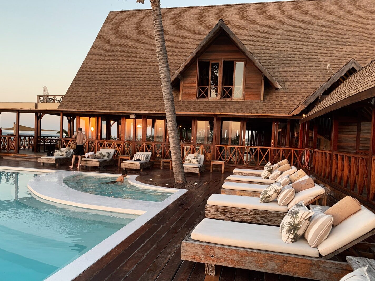 person in swimming pool during daytime