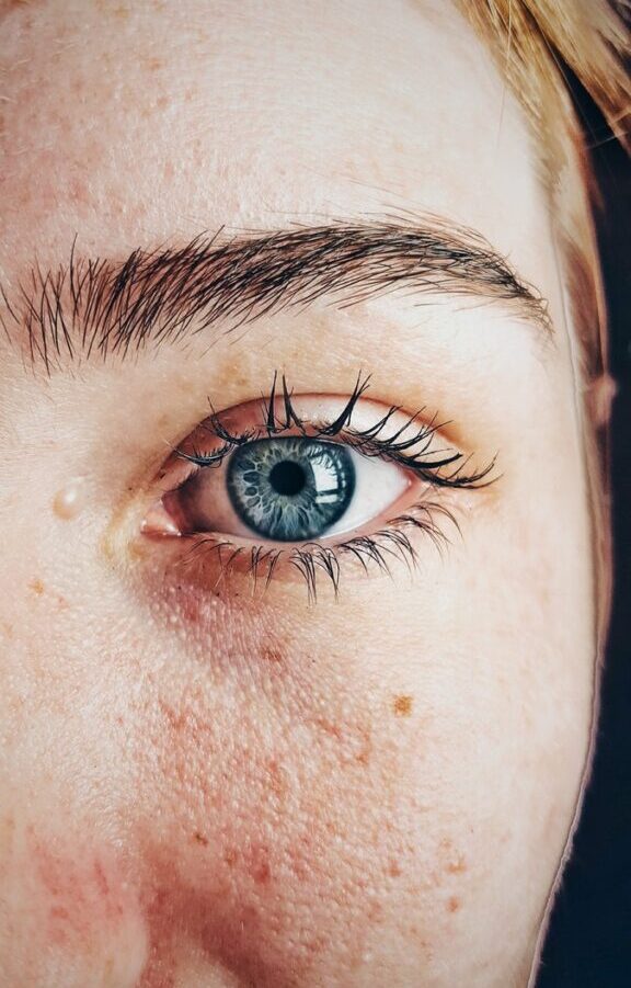 Person Showing Left Eye