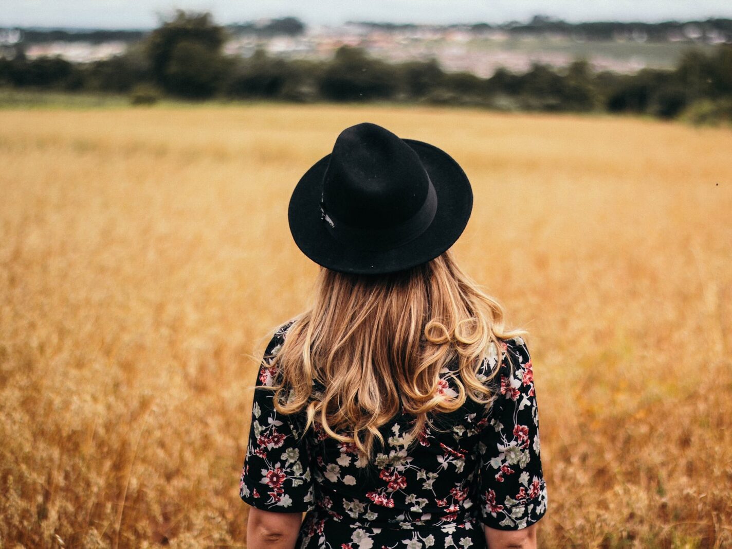 woman standing on golden heys