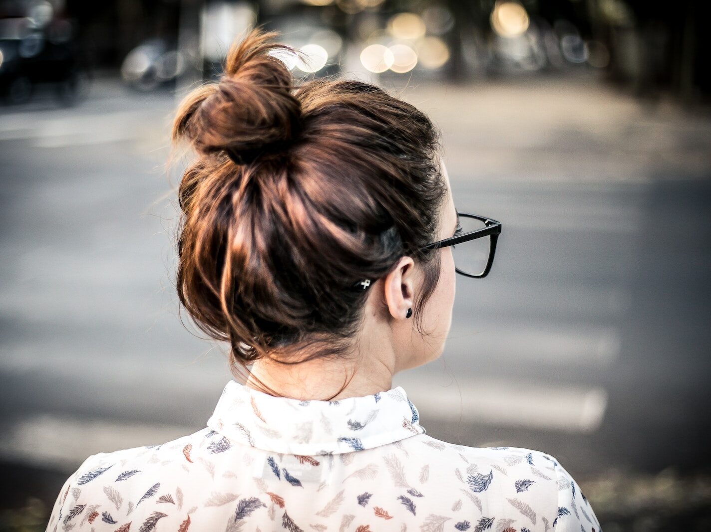 Woman Staring at Right Side