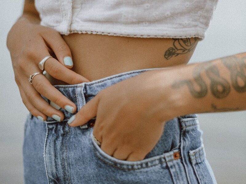 Person With Tattoo on Right Arm