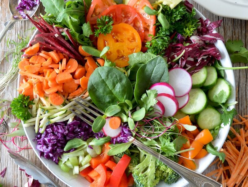 close-up photo of vegetable salad