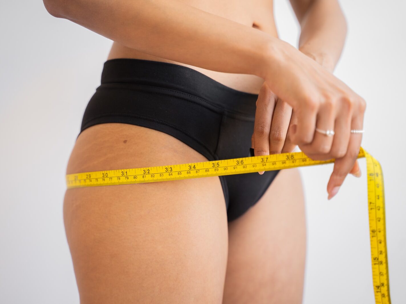 topless woman with black panty