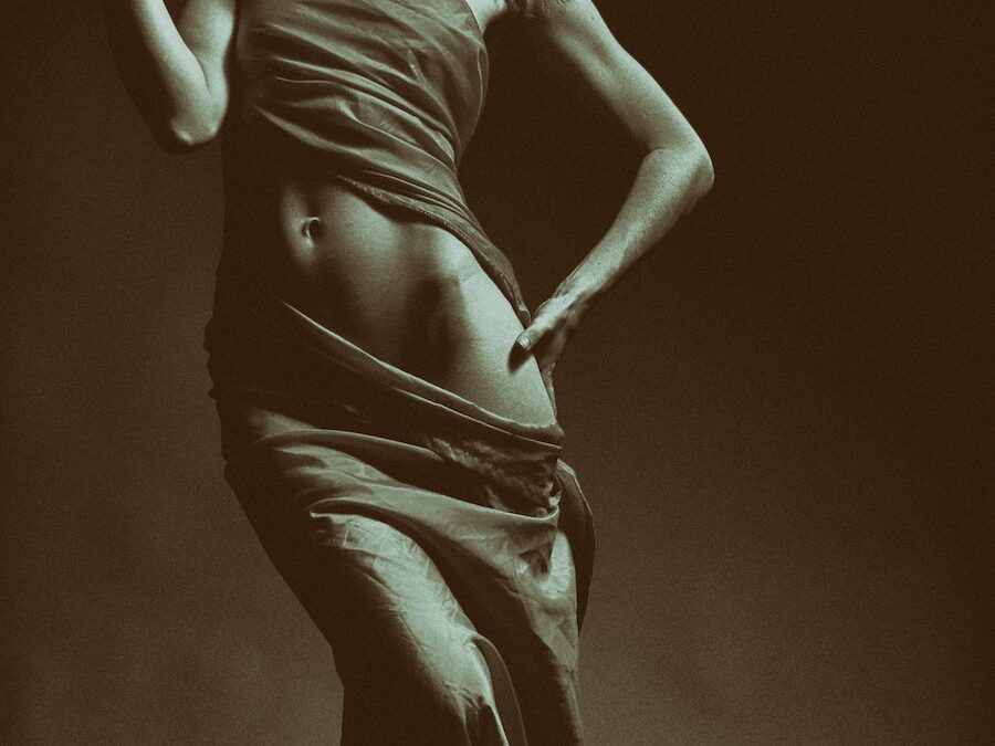 Grayscale Photography of Woman Wearing Strapless Dress