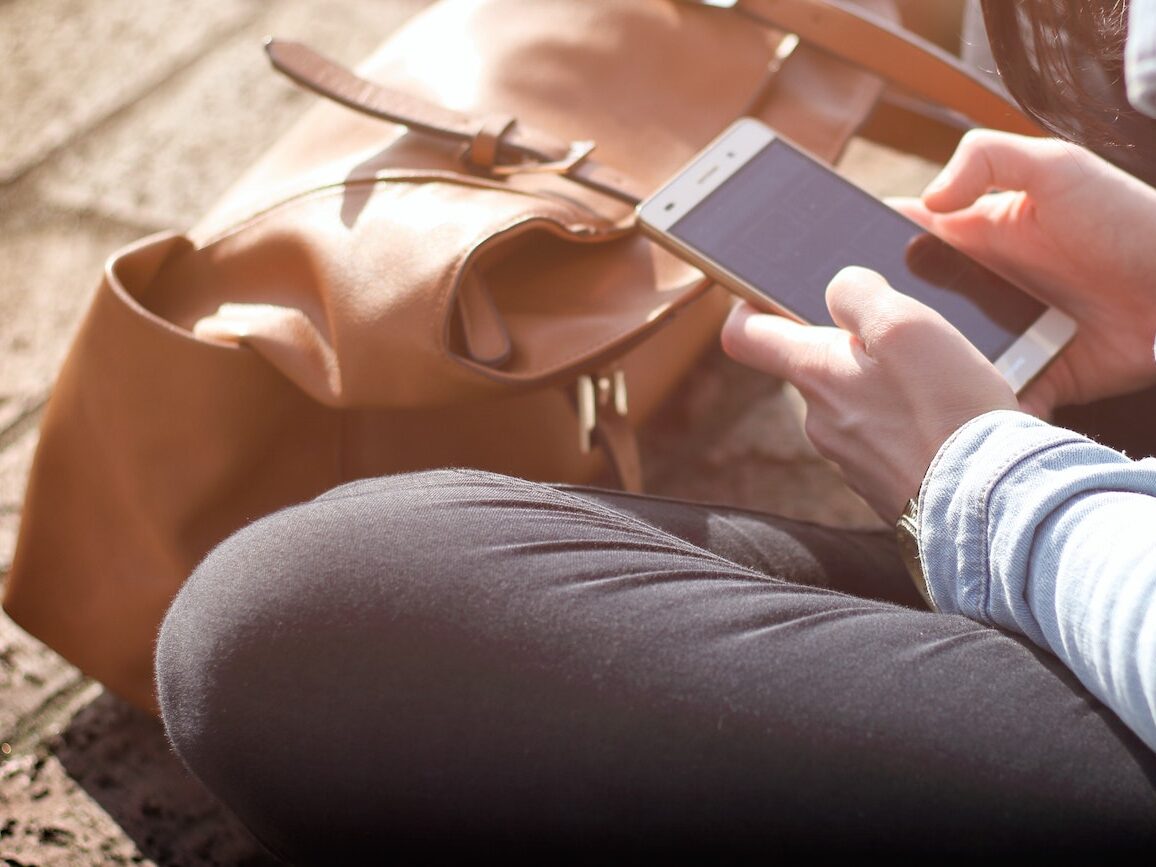 Person Using Android Smartphone