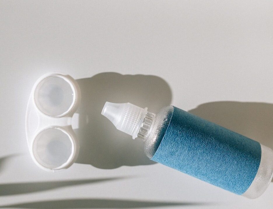 Contact Lenses on a White Table