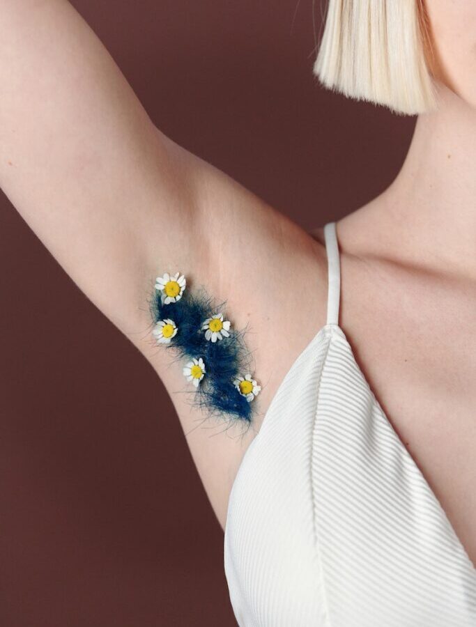 Woman Showing Her Underarm