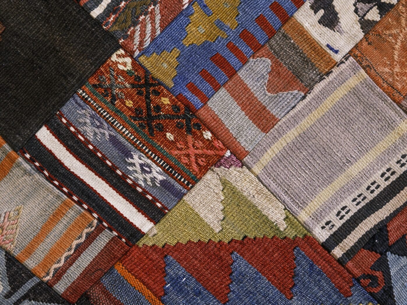 Top View of a Multipatterned Kilim