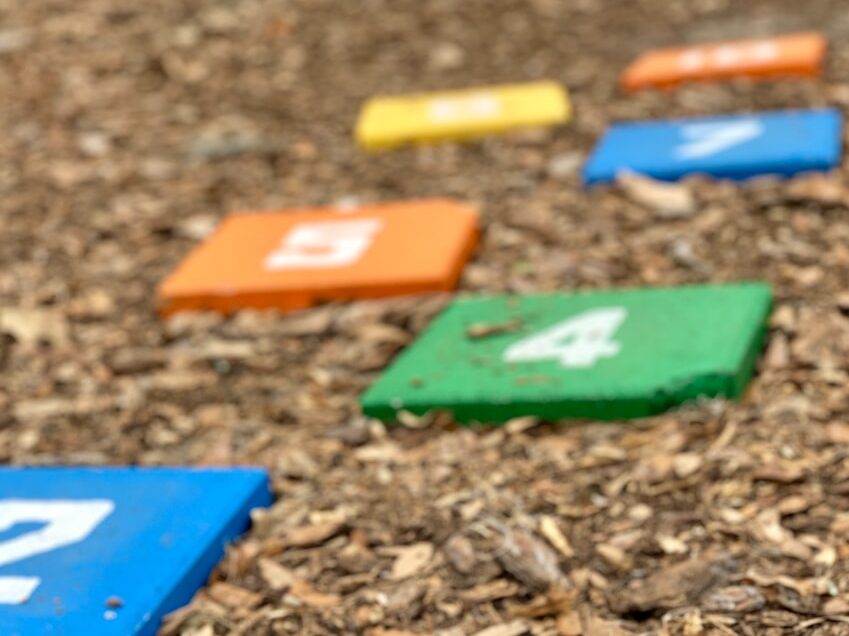 multicolored number boards