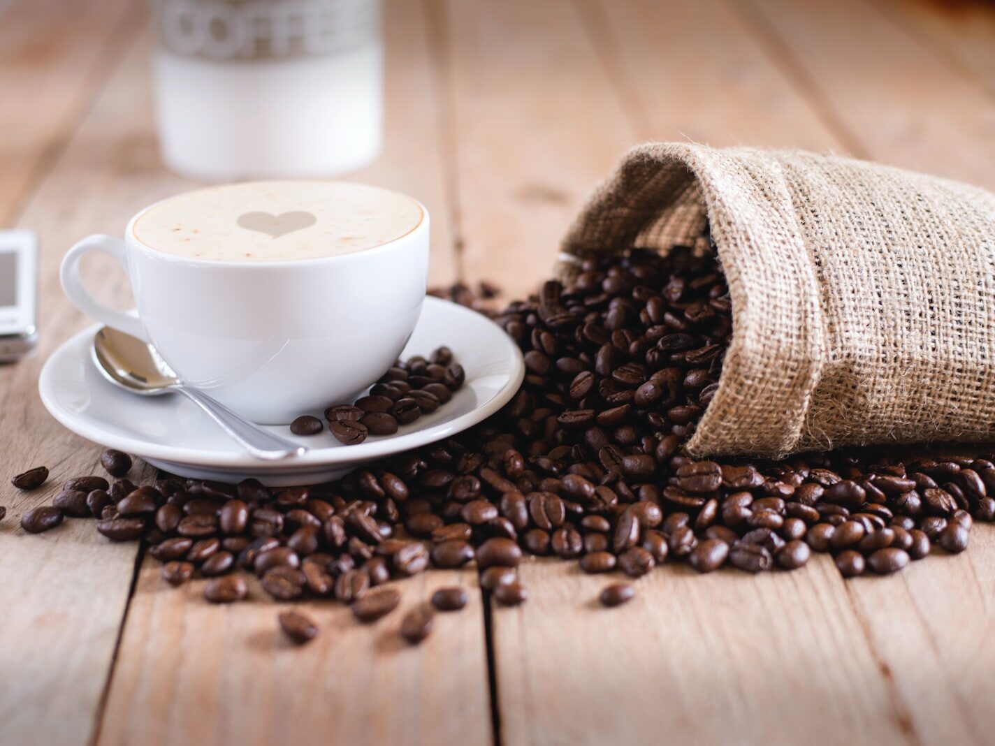 coffee beans on table