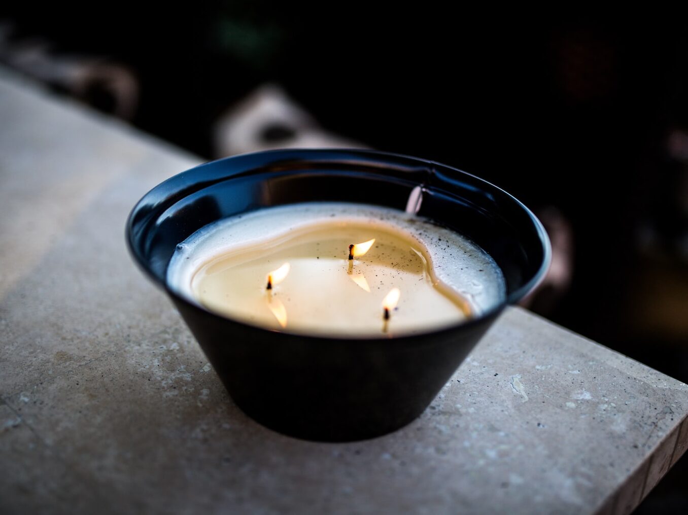 black votive candle