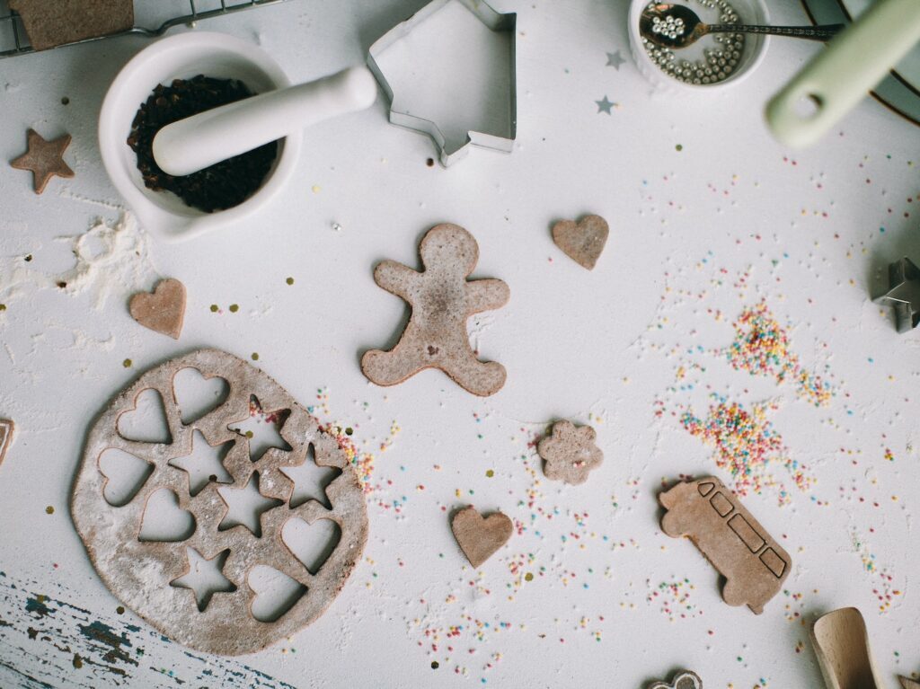 Gingerbread Cardboard Decor on White Surface