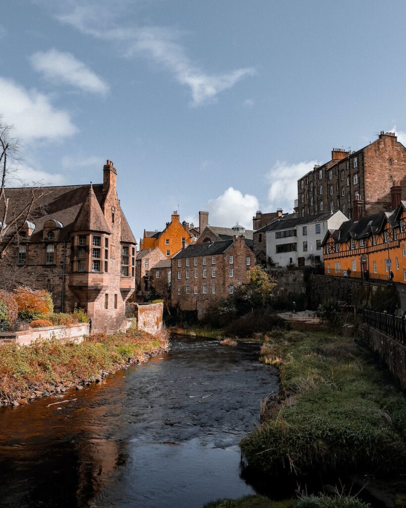 Dean Village in Edinburgh, Scotland 