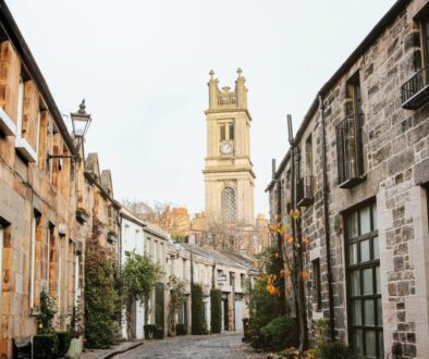 The Circus Lane Street in Edinburgh