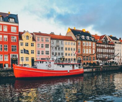 red and white concrete building