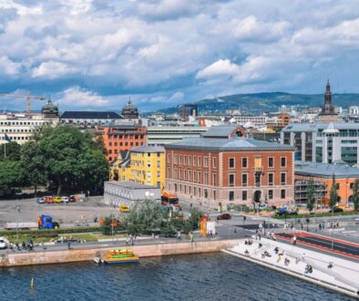 red and brown building