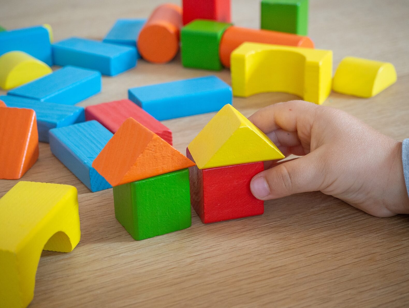 assorted-color wooden blocks
