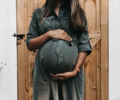 pregnant near door