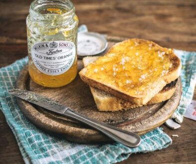 toasted sandwich with orange jam