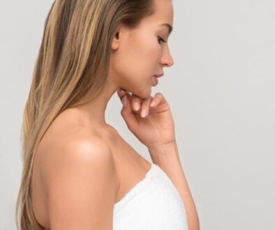 woman wearing white towel