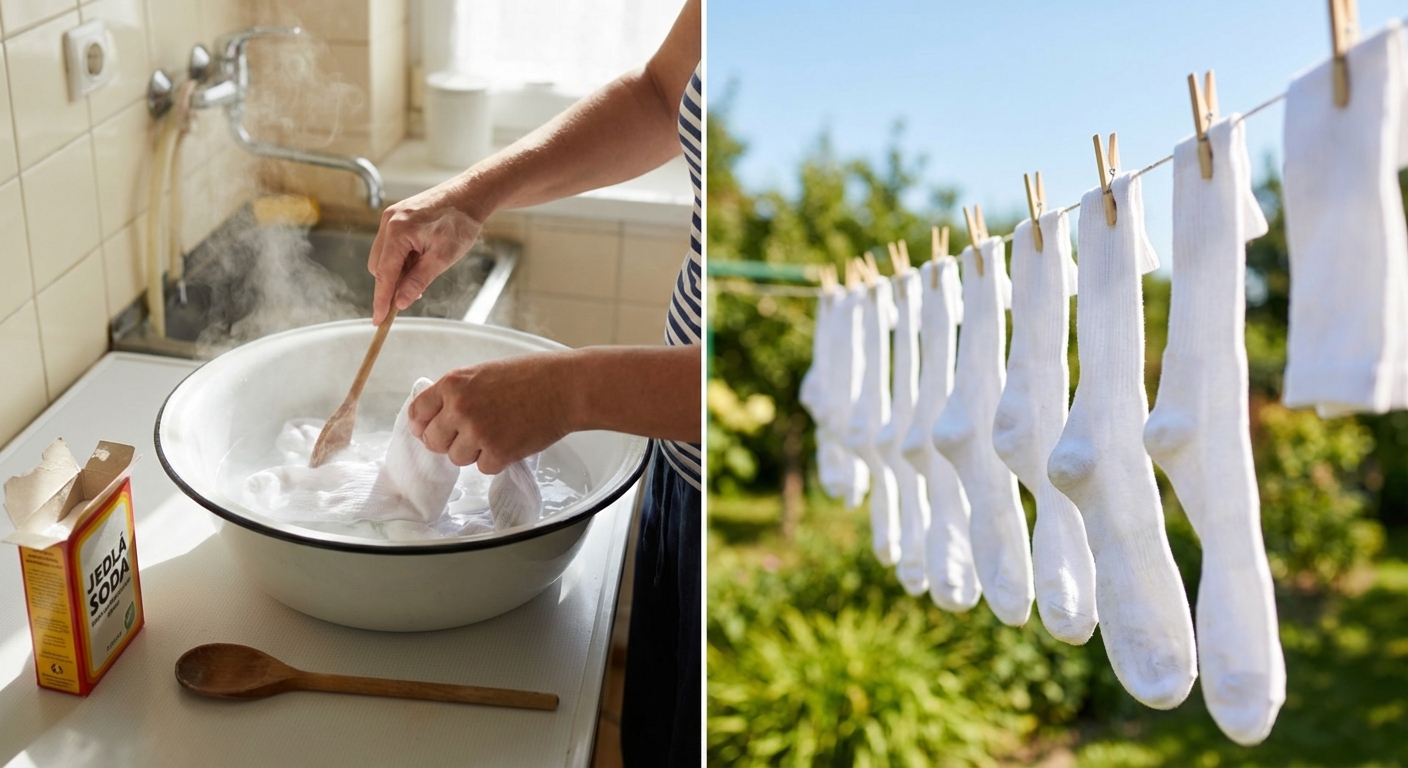 High angle of crop faceless parent sitting on sofa and showing new garment for baby