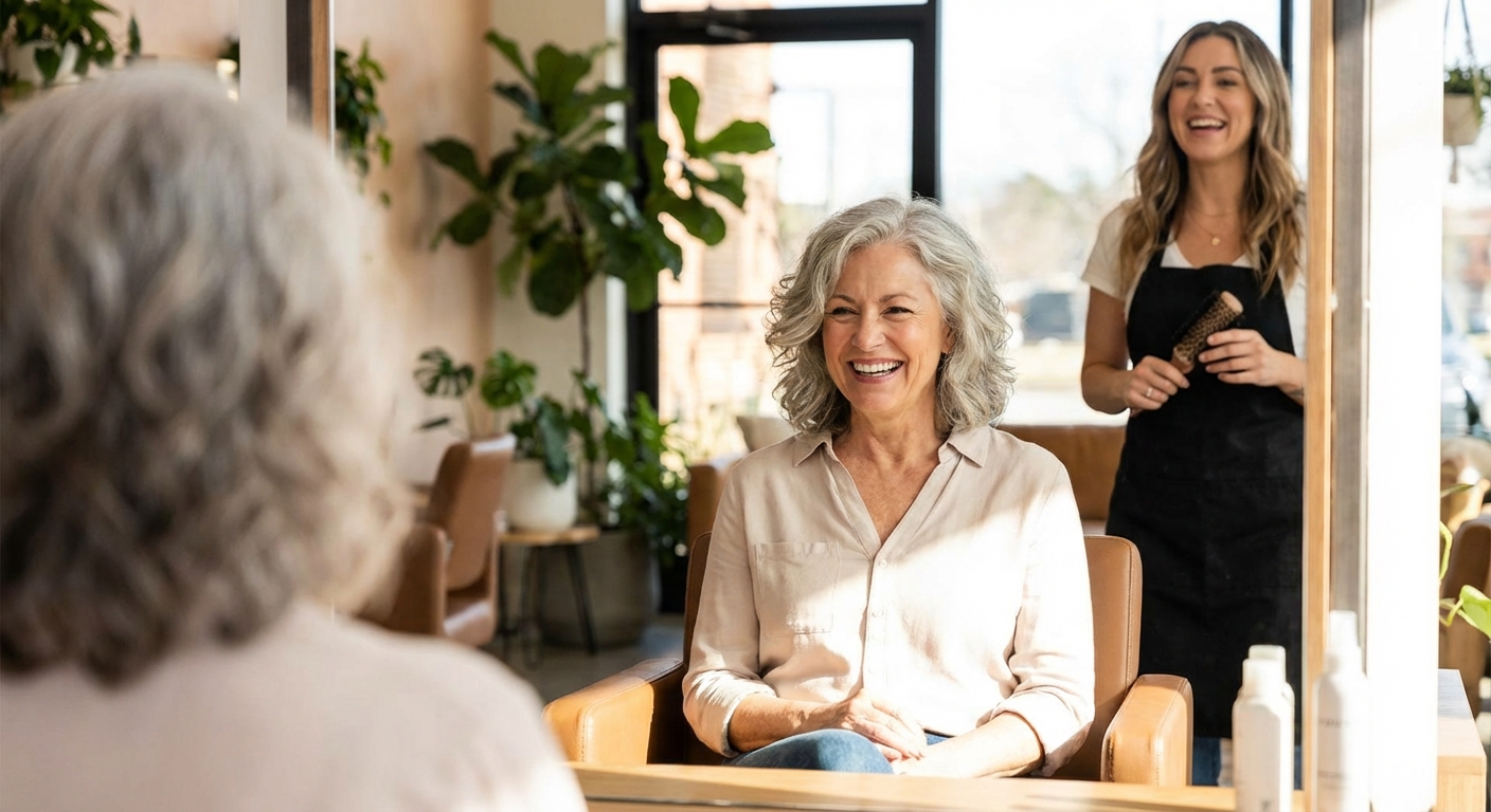 Close-up portrait of a young woman with hoop earrings outdoors.