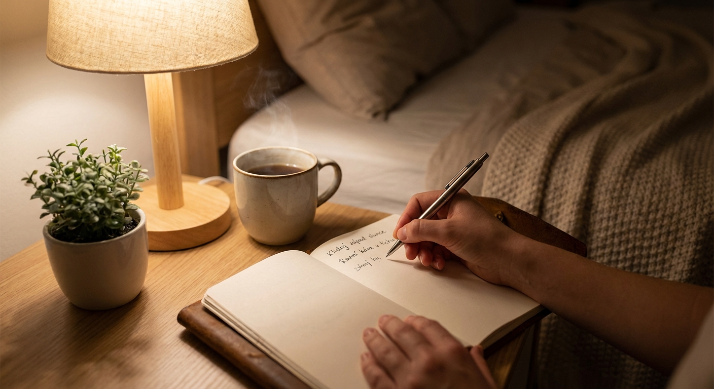 Close-up of a person writing in a notebook, captured in Mar del Plata, Argentina.