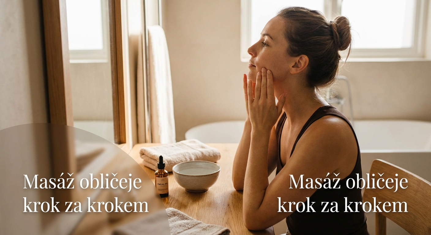 Minimalist rose quartz face roller and gua sha set on a white backdrop.