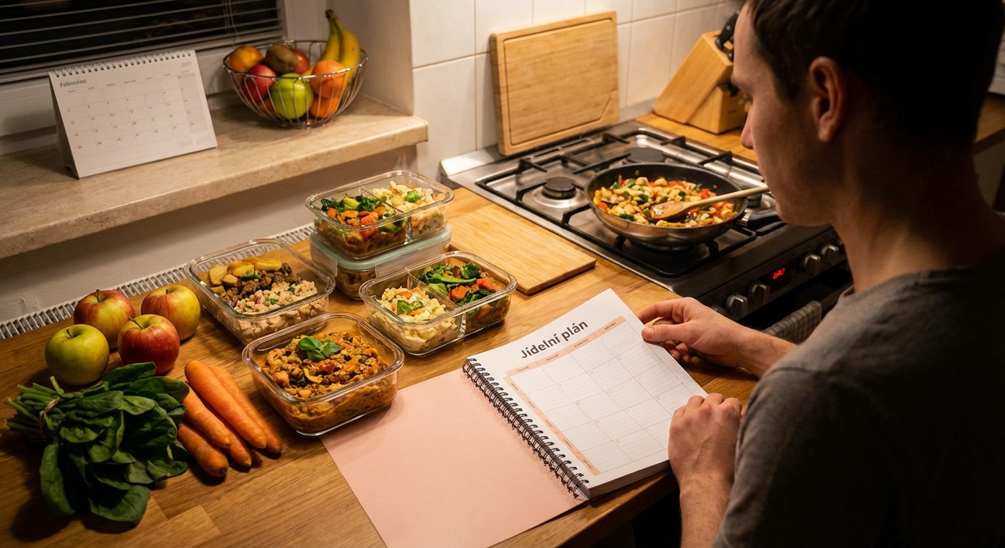 Raw chicken breasts on chopping board surrounded by fresh vegetables for cooking inspiration.