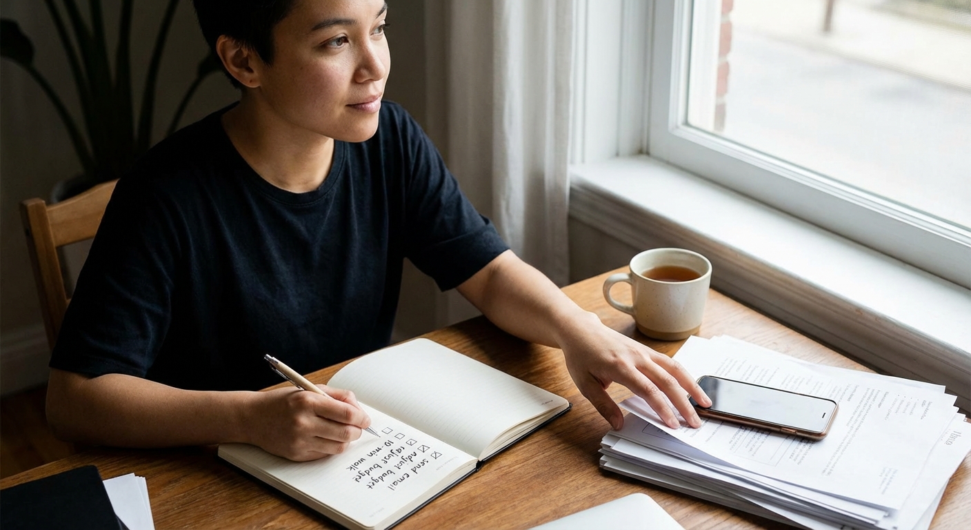 Motivational 'Breathe' text on a pink watercolor background, promoting relaxation and mindfulness.